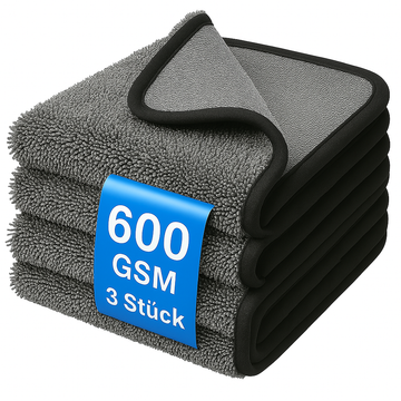 Special Mikrofasertuch 600GSM mit zwei unterschiedlichen Seiten 3xStück 30x30cm