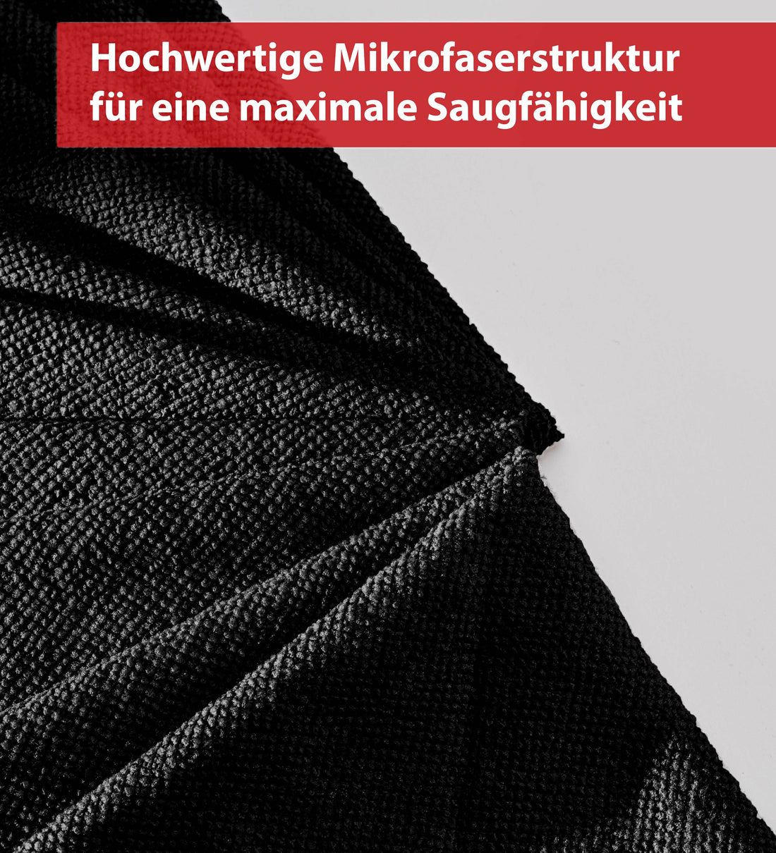 12 x Mikrofasertücher SCHWARZ | 30x30 cm