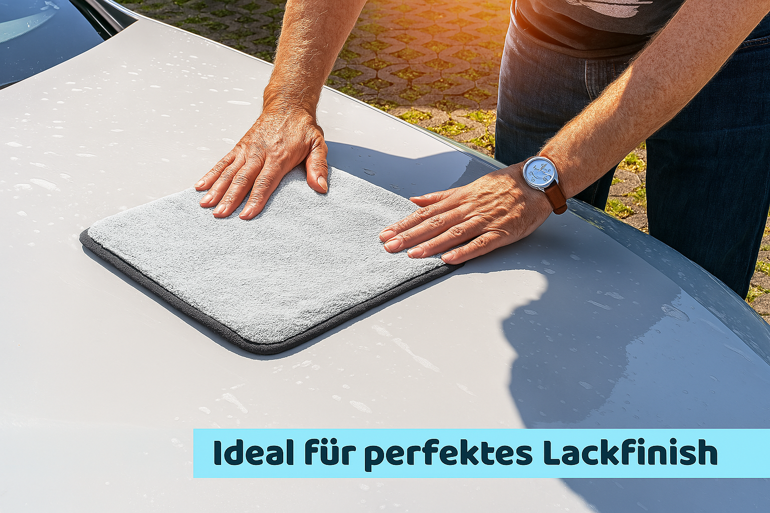 Mikrofasertücher Hellgrau – 600 GSM Premium Reinigungstücher 30×30 cm, Saugstark & Fusselfrei