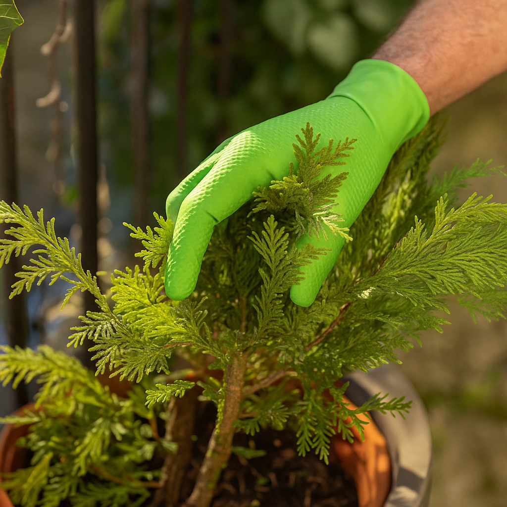 Green nitrile gloves, 2-3 times thicker with diamond texture, 50 pieces 