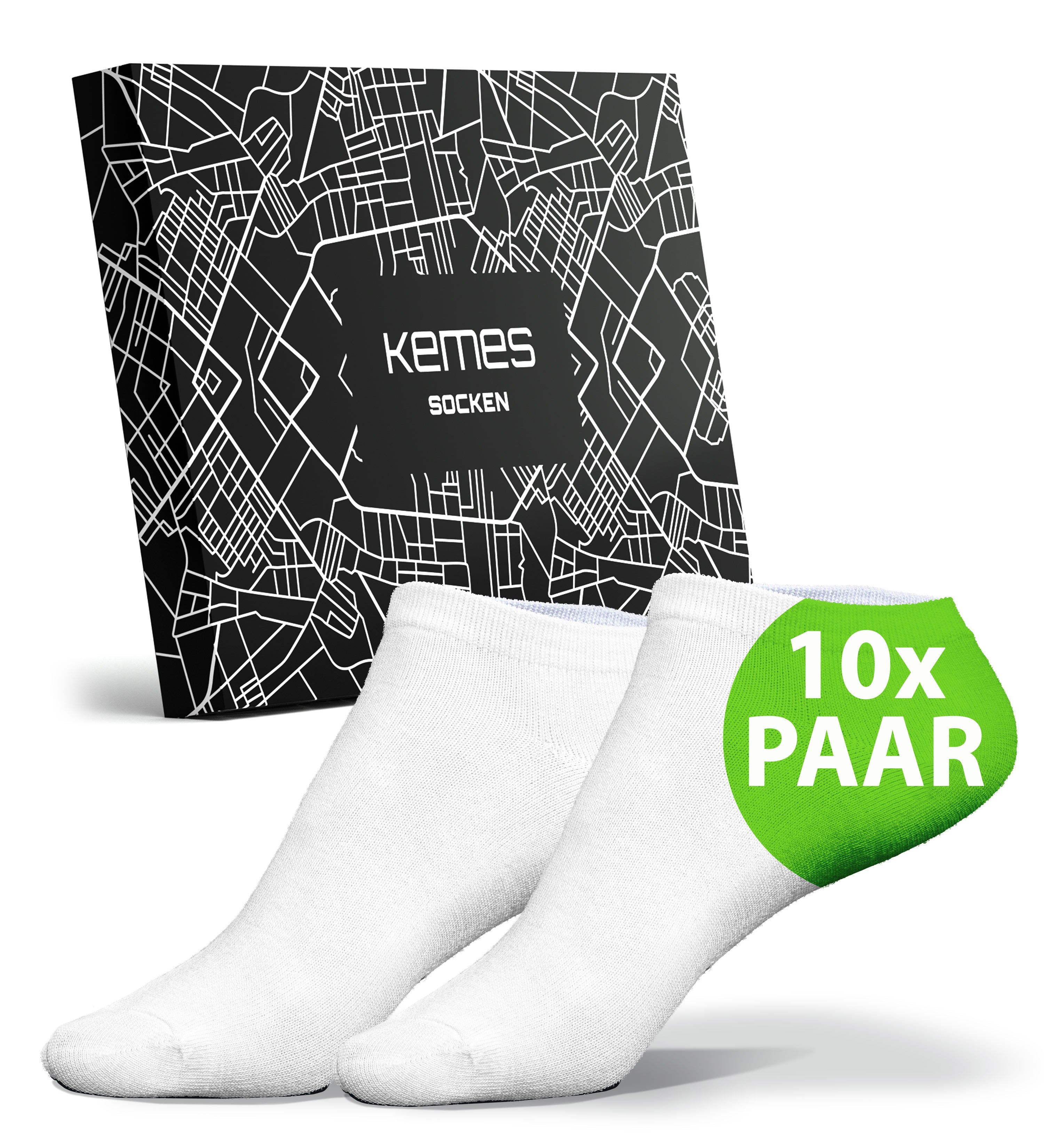 Sneaker Socken Damen weiß 10 Paar verschiedene Größen Sportsocken Herren 95% Baumwolle 5% Elastan