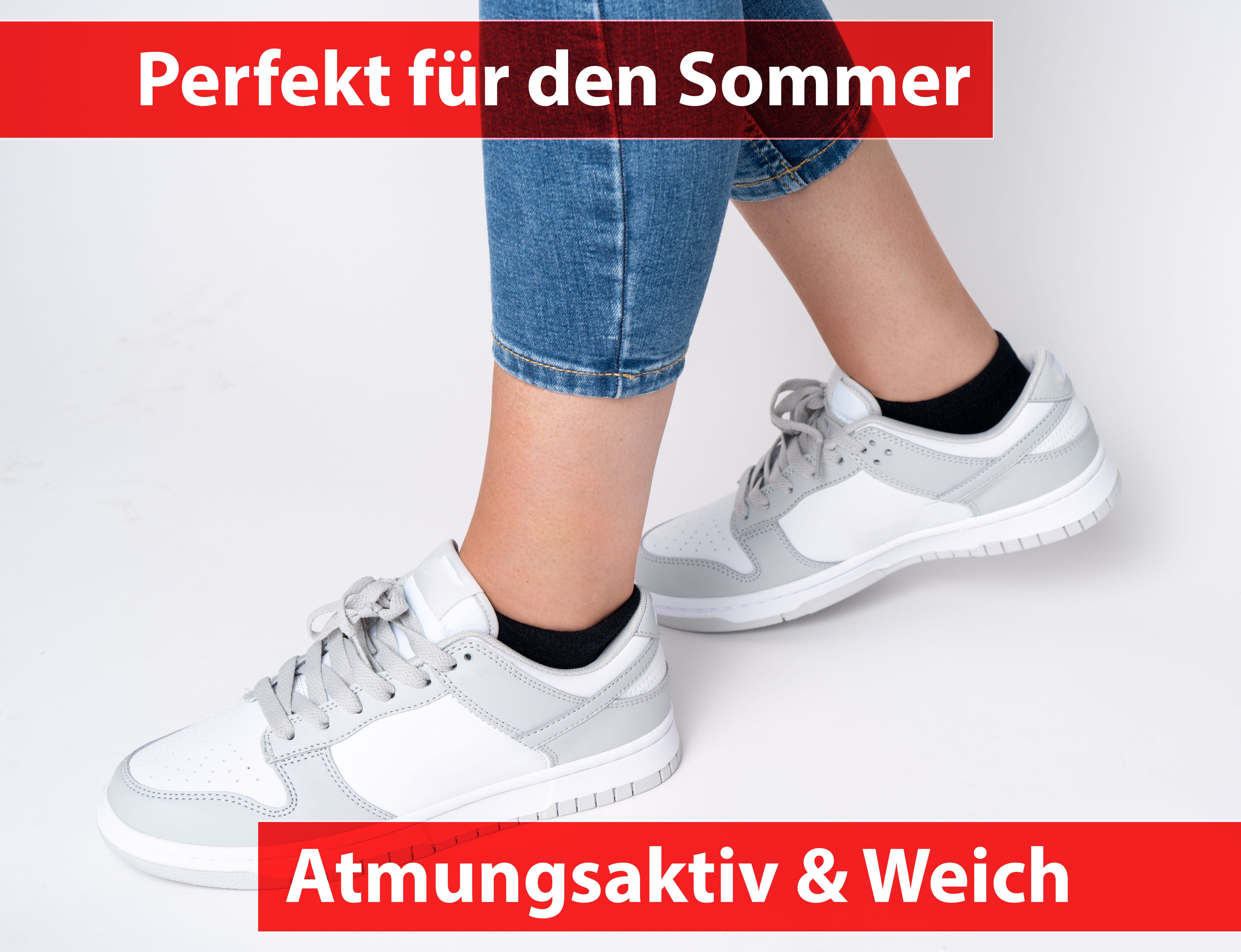 Calcetines deportivos unisex negros 10 pares diferentes tamaños calcetines deportivos hombre/mujer 95% algodón 5% elastano 