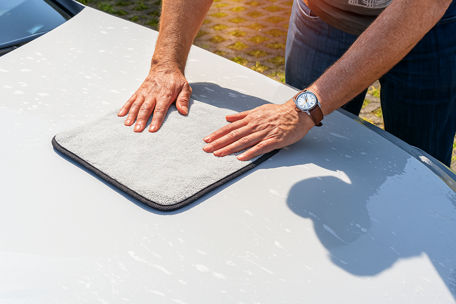 Mikrofasertücher Hellgrau – 600 GSM Premium Reinigungstücher 30×30 cm, Saugstark & Fusselfrei