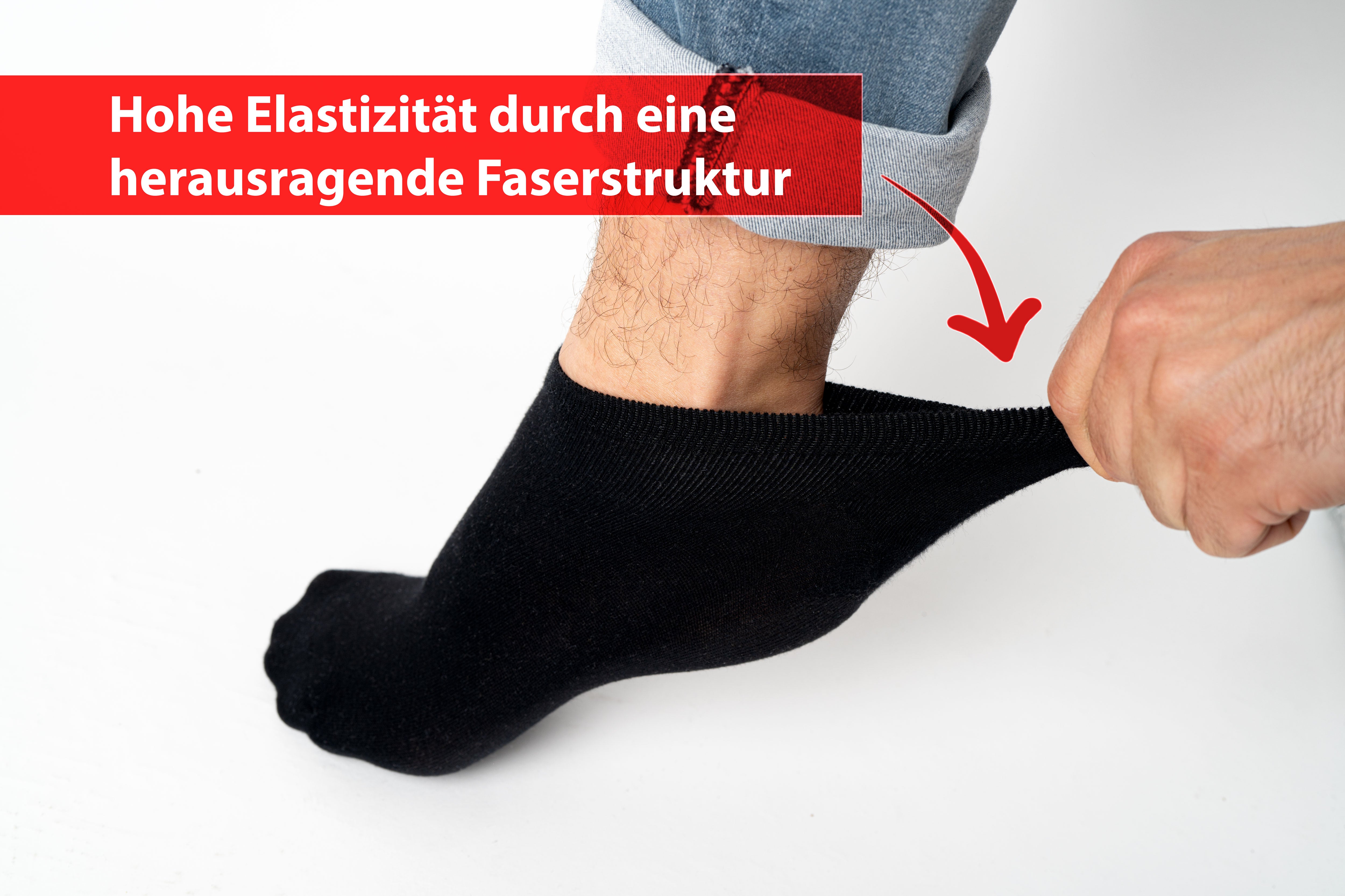 Calcetines deportivos unisex negros 10 pares diferentes tamaños calcetines deportivos hombre/mujer 95% algodón 5% elastano 