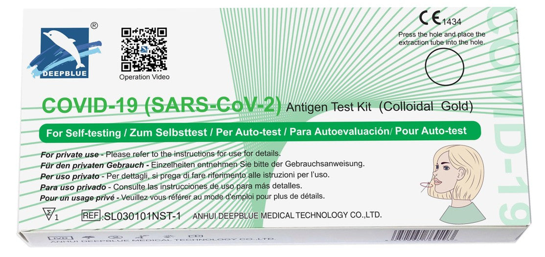 COVID-19 (SARS-CoV-2) Antigen Test Kit (Colloidal Gold)