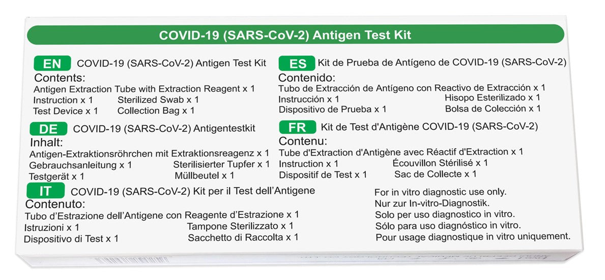 COVID-19 (SARS-CoV-2) Antigen Test Kit (Colloidal Gold)