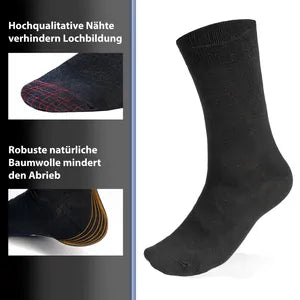 Kemes Herren Socken Schwarz – 10 Paar Business Herrensocken aus Baumwolle, 95 % Baumwolle & 5 % Elasthan