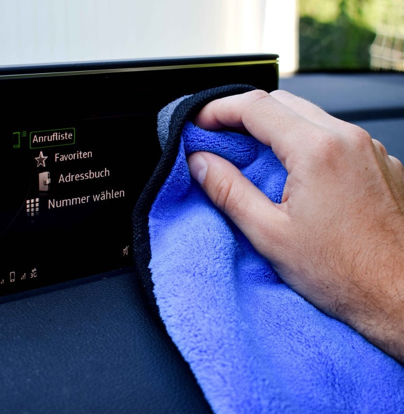 3× Mikrofasertücher Blau – 500 GSM Reinigungstücher aus Mikrofaser, Saugstark & Fusselfrei