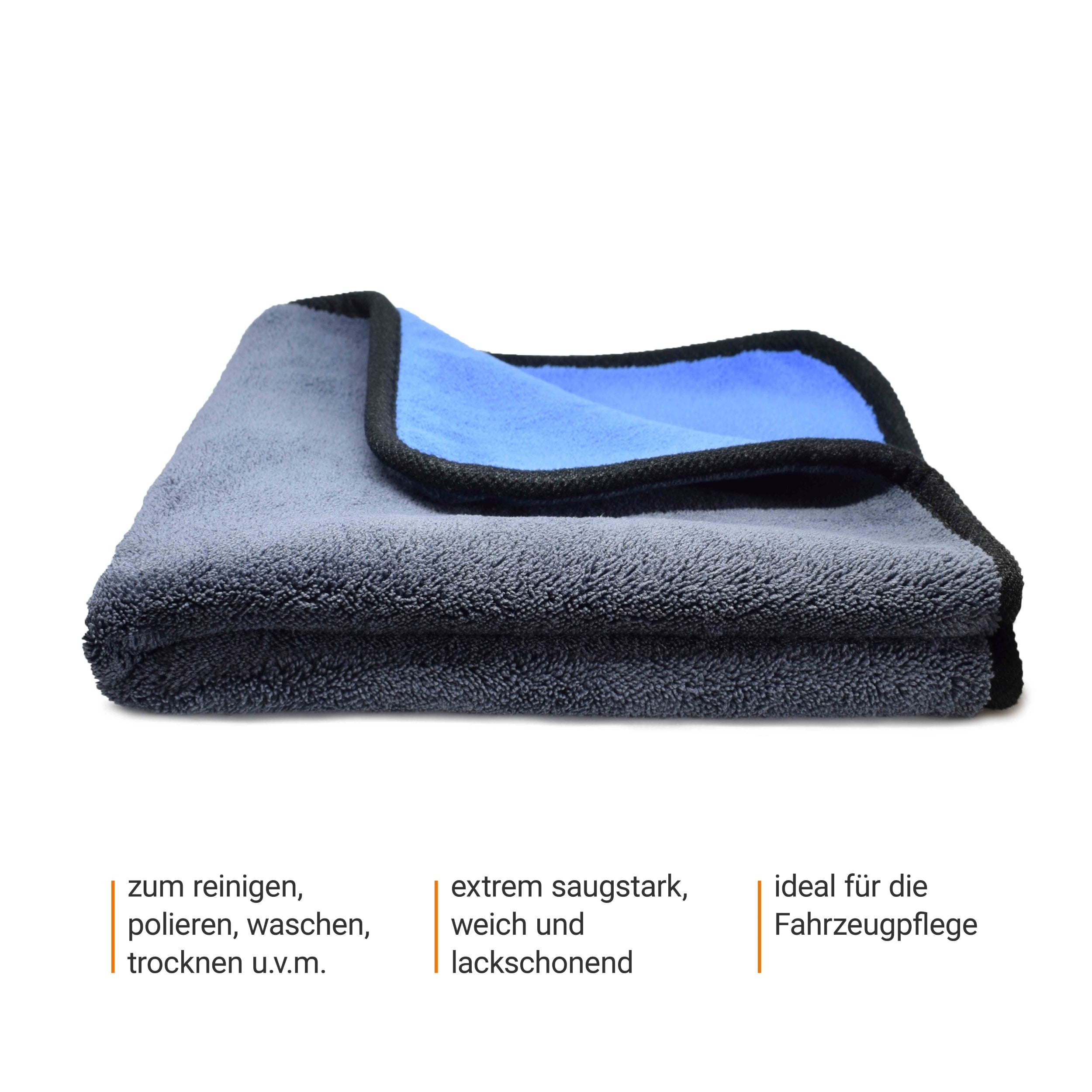 Juego de 3 paños de limpieza de microfibra Kemes, paños de limpieza azules, paño de pulido de microfibra | 30 x 30 cm (Azul, 3) 