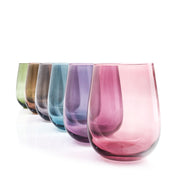 Mediterrane Gläser – 6er Set Trinkgläser im mediterranen Design, Ideal für Wasser, Saft & Cocktails