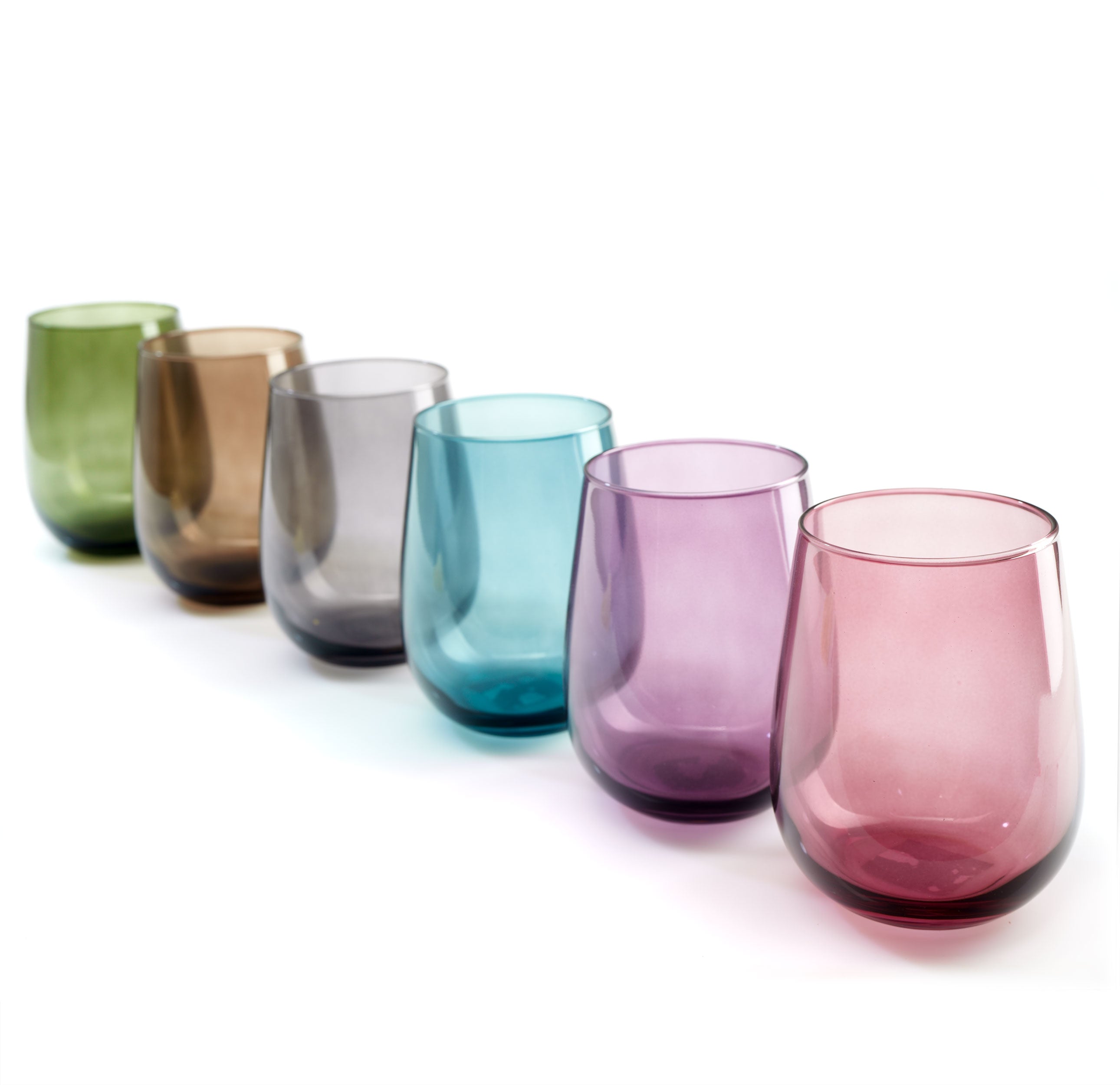 Mediterrane Gläser – 6er Set Trinkgläser im mediterranen Design, Ideal für Wasser, Saft & Cocktails