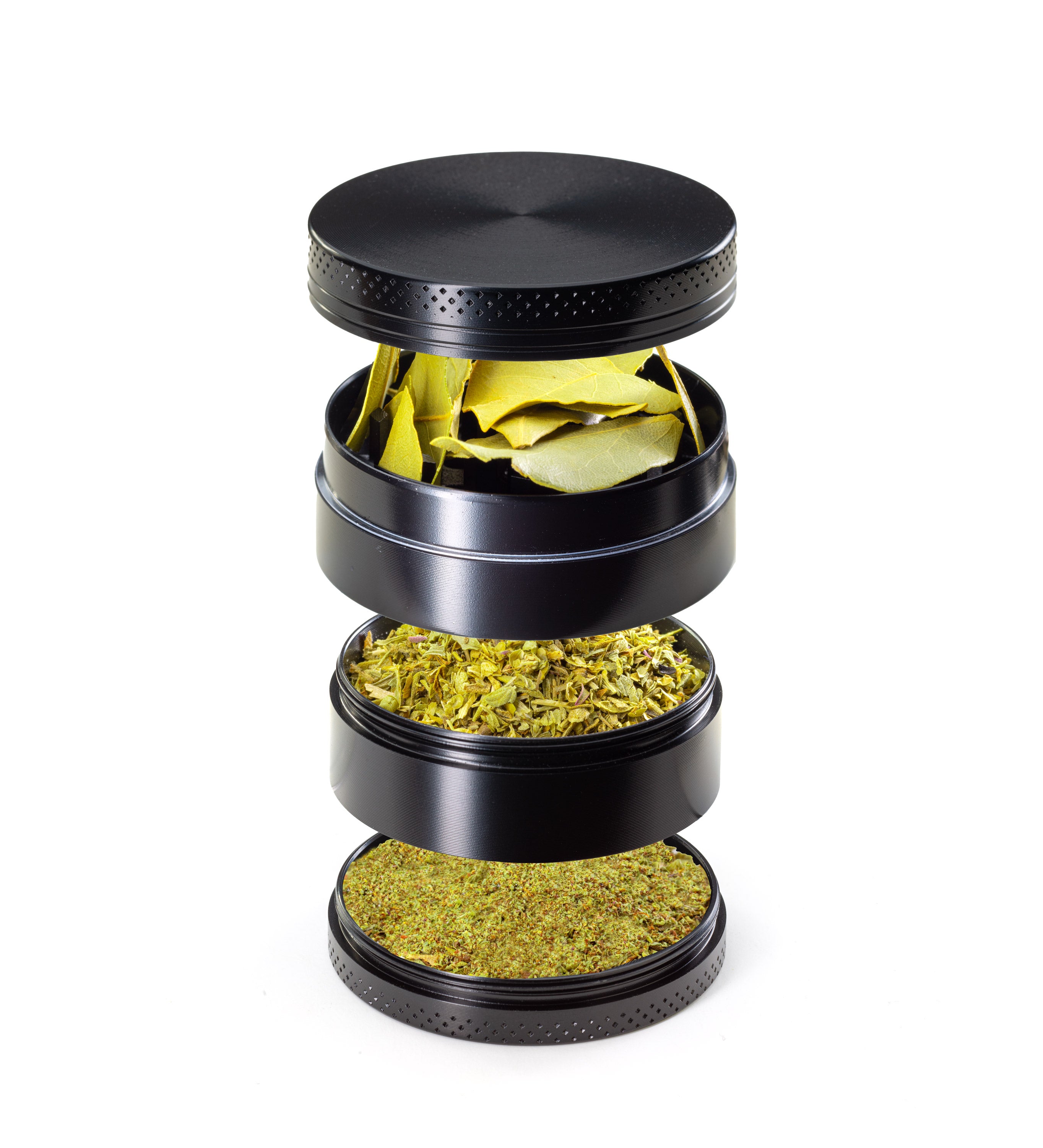 Grinder Metall 4-teilig – Hochwertiger Crusher & Kräutermühle mit Pollensieb